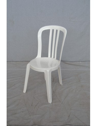 chaise d'extérieur en plastique blanc