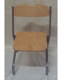 chaise d'écolier - grise 2