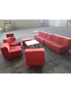 fauteuil de salon - rouge 2